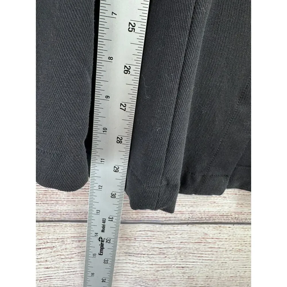 Free People Split‎ Hem Flare Pants Womens Small Black Ponte Knit Back Zip